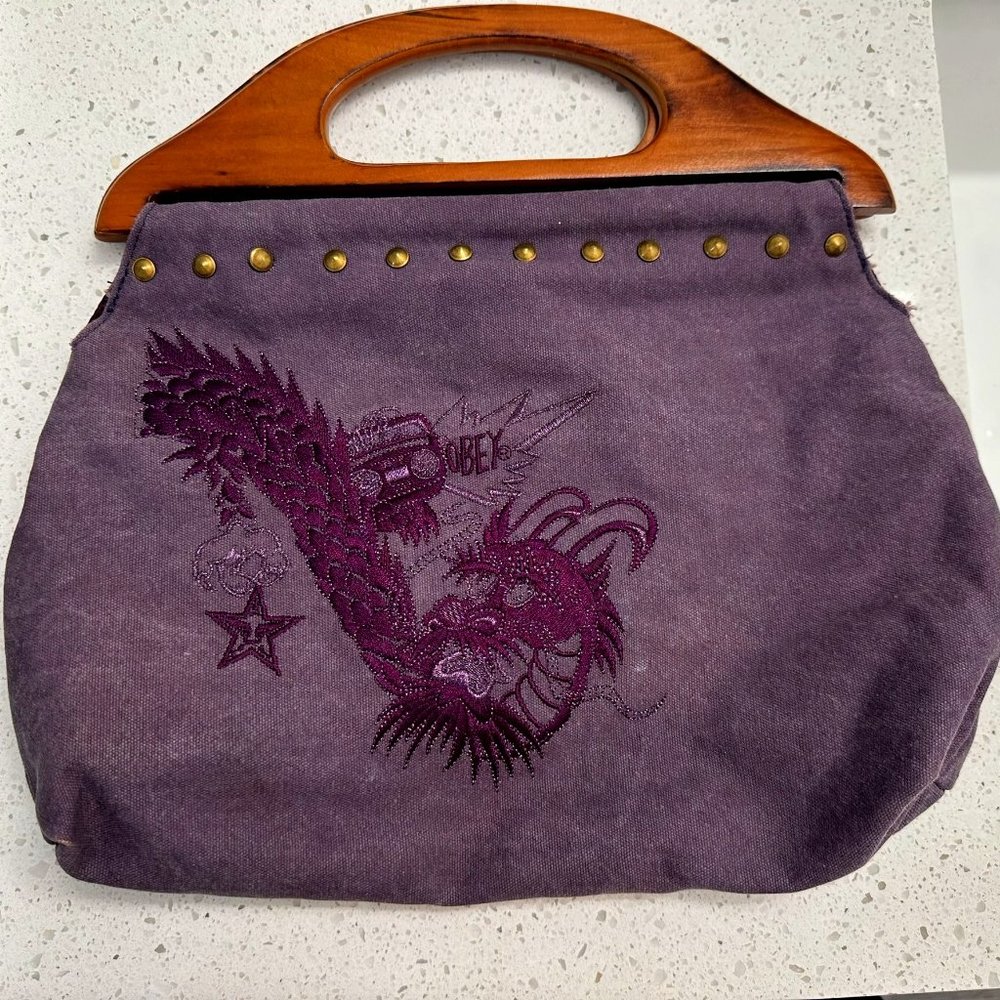 Obey Handbag Purse - Purple - Year of the Wood Dragon